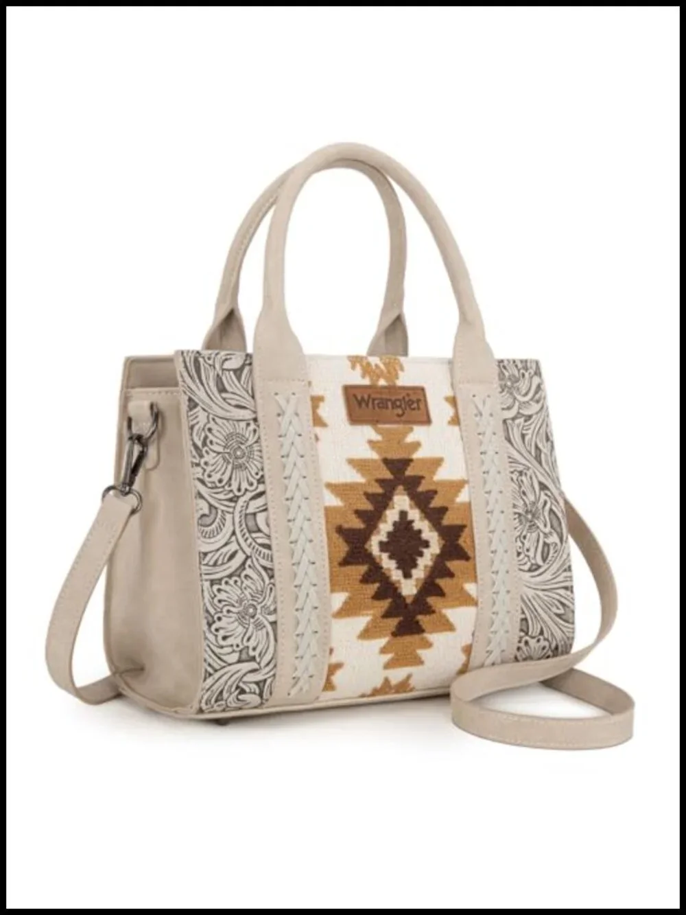 Genuine Leather Aztec Tote Bag Western Shoulder Purse with Top Handle